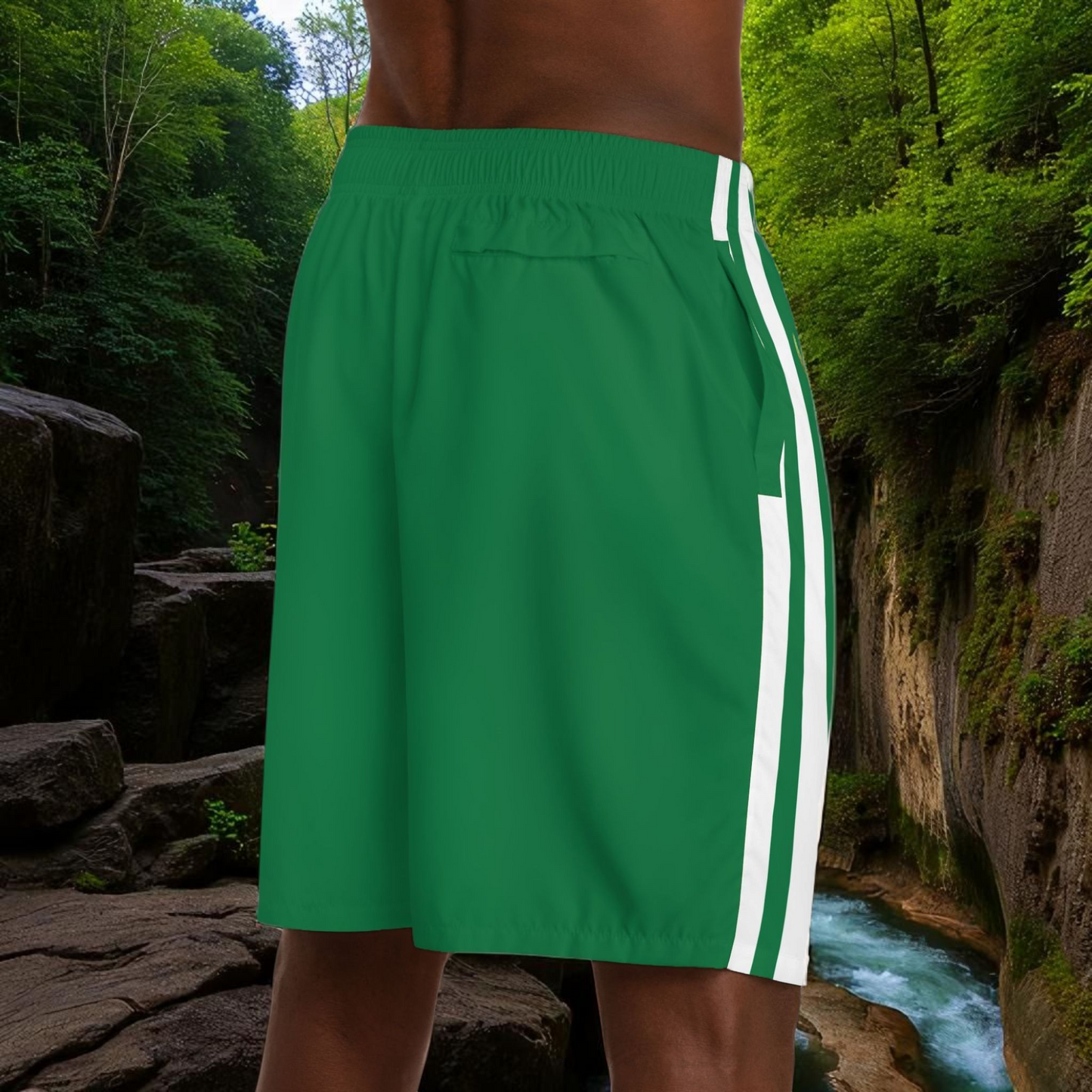 Ethnic Music Cartoon Men's Jogger Shorts - Happily Celebrating Heritage