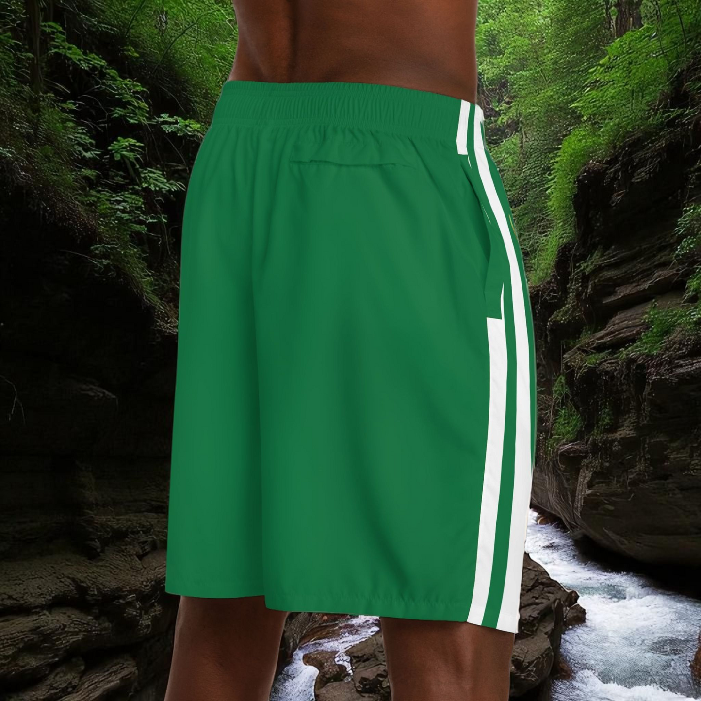 Ethnic Music Cartoon Men's Jogger Shorts - Happily Celebrating Heritage