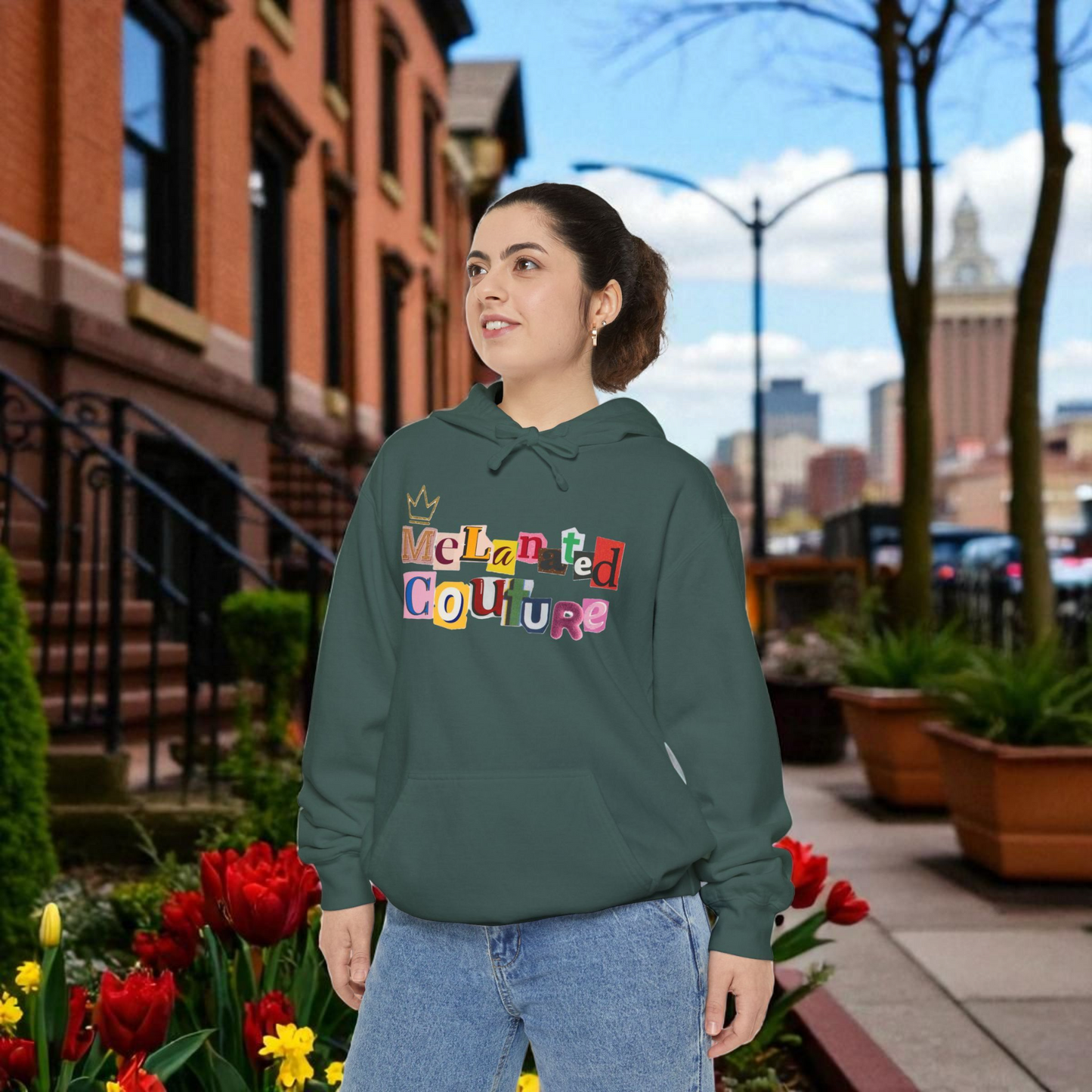 Ethnic Family Doodle Unisex Graphic Hoodie, Handcrafted Design, Unique Family Art