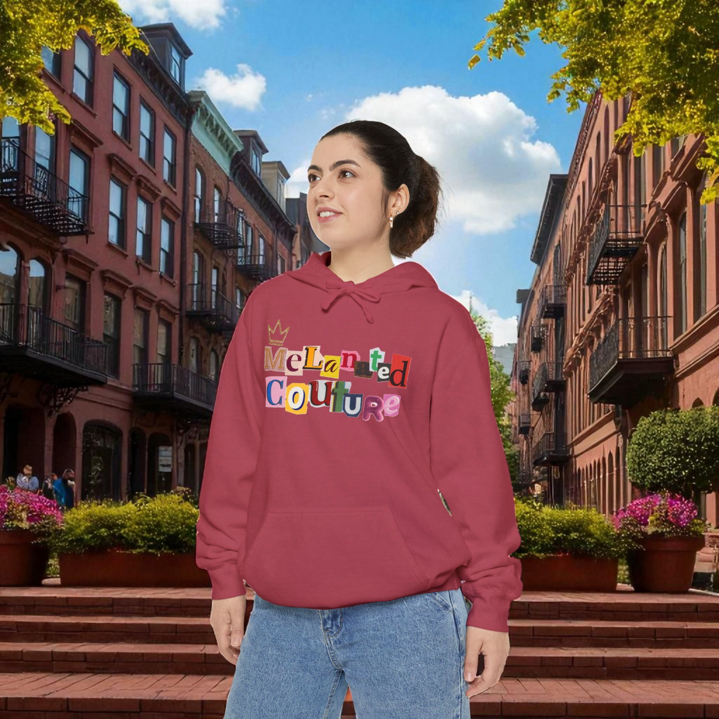 Ethnic Family Doodle Unisex Graphic Hoodie, Handcrafted Design, Unique Family Art