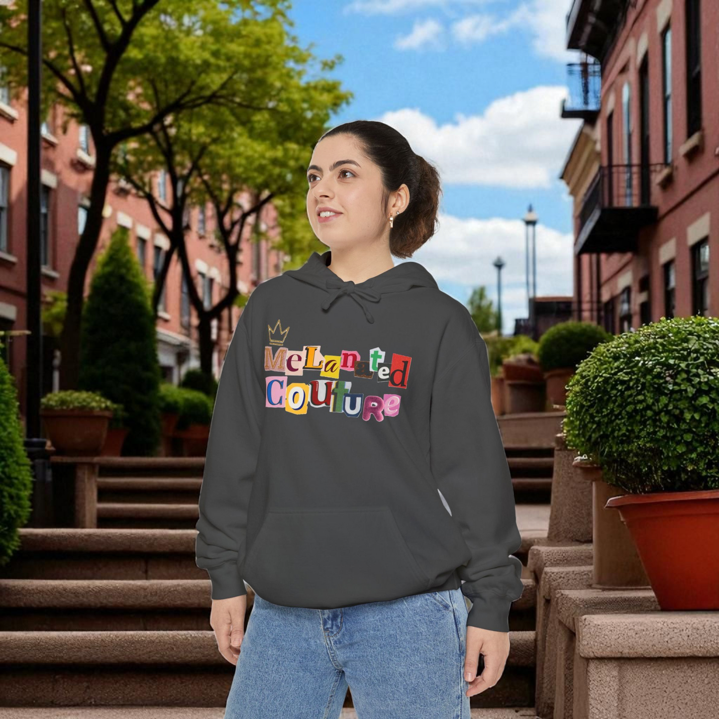 Ethnic Family Doodle Unisex Graphic Hoodie, Handcrafted Design, Unique Family Art