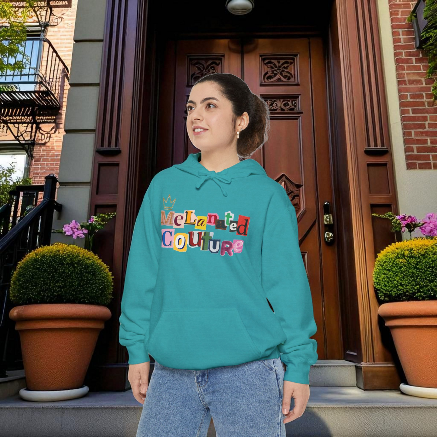 Ethnic Family Doodle Unisex Graphic Hoodie, Handcrafted Design, Unique Family Art