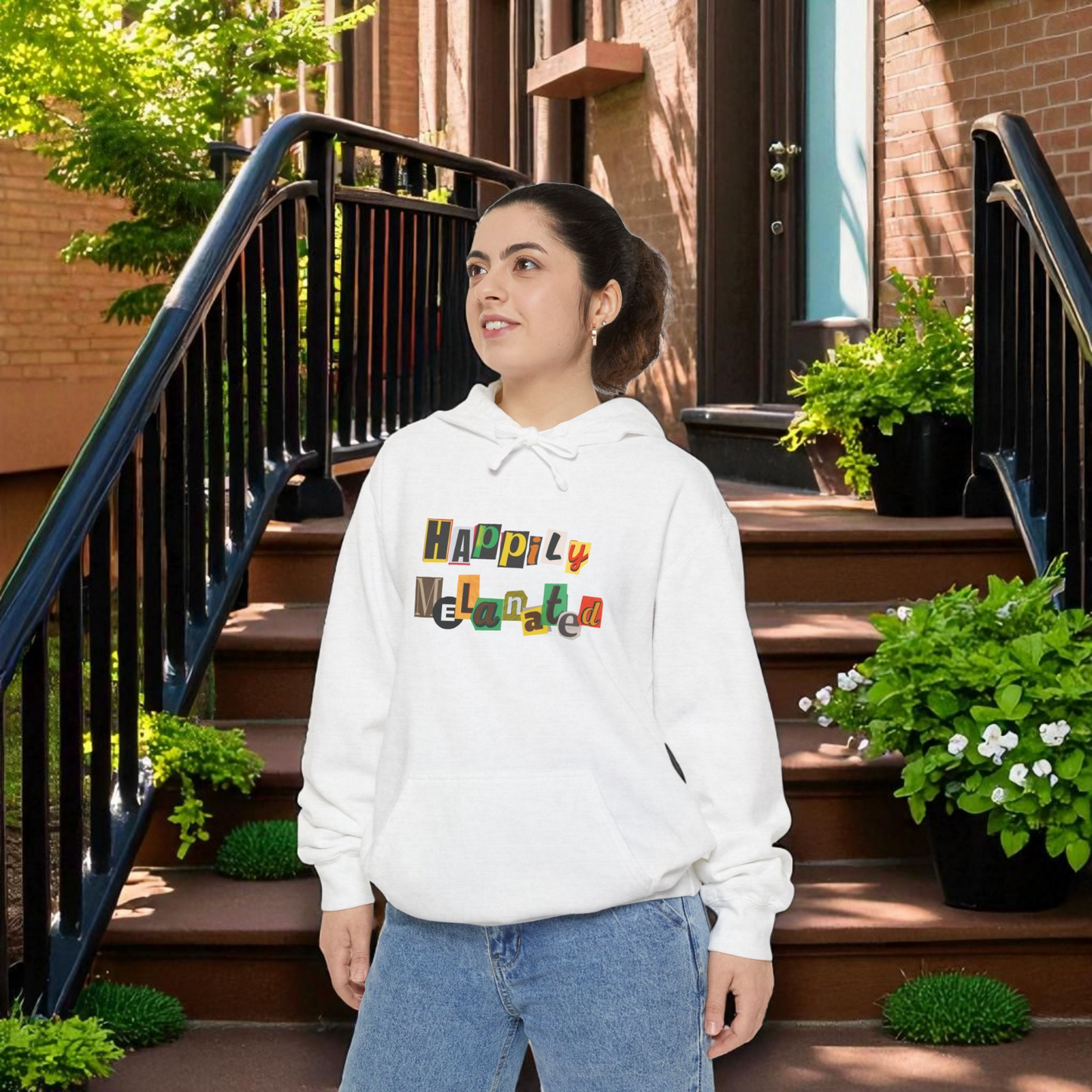 Afro Music Cartoon Unisex Hoodie, Hand Drawn Graphic Sweatshirt, Music Lover Gift