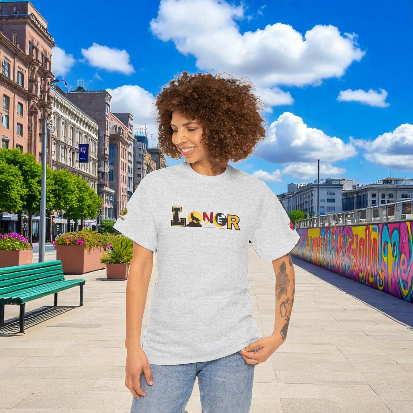 Dragon Graphic Tee, Loner Themed Unisex Shirt, Dragon Art T-Shirt, Mythical Creature Top