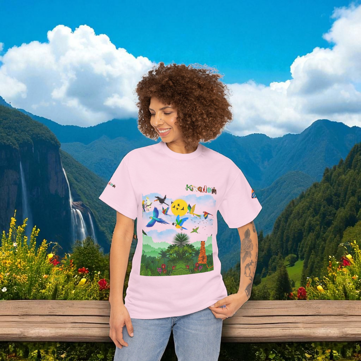 Tropical Birds Unisex Tee, Jungle Animals Graphic Shirt, Nature Inspired T-Shirt