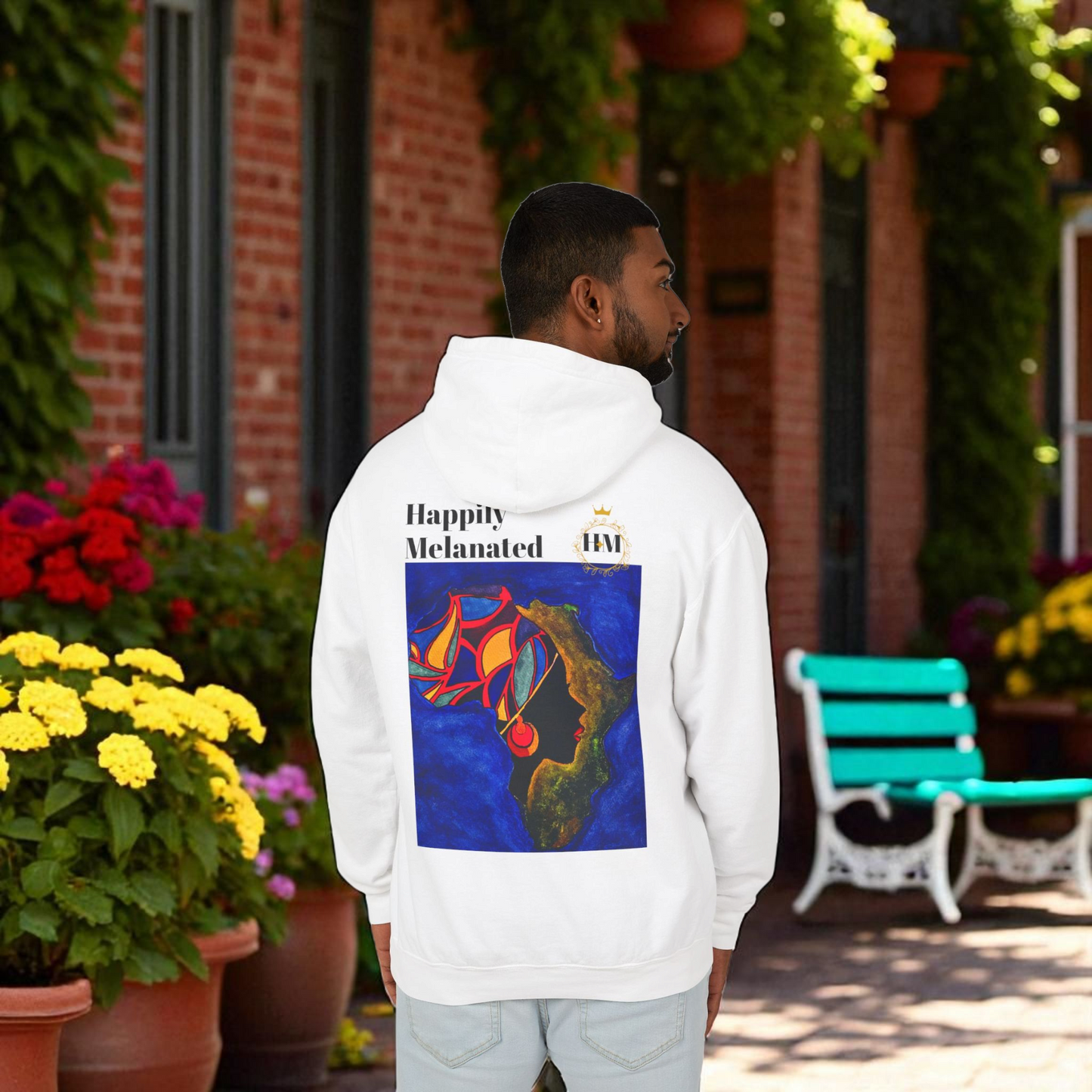 African Continent Art Graphic Unisex Hoodie, Lightweight Sweatshirt