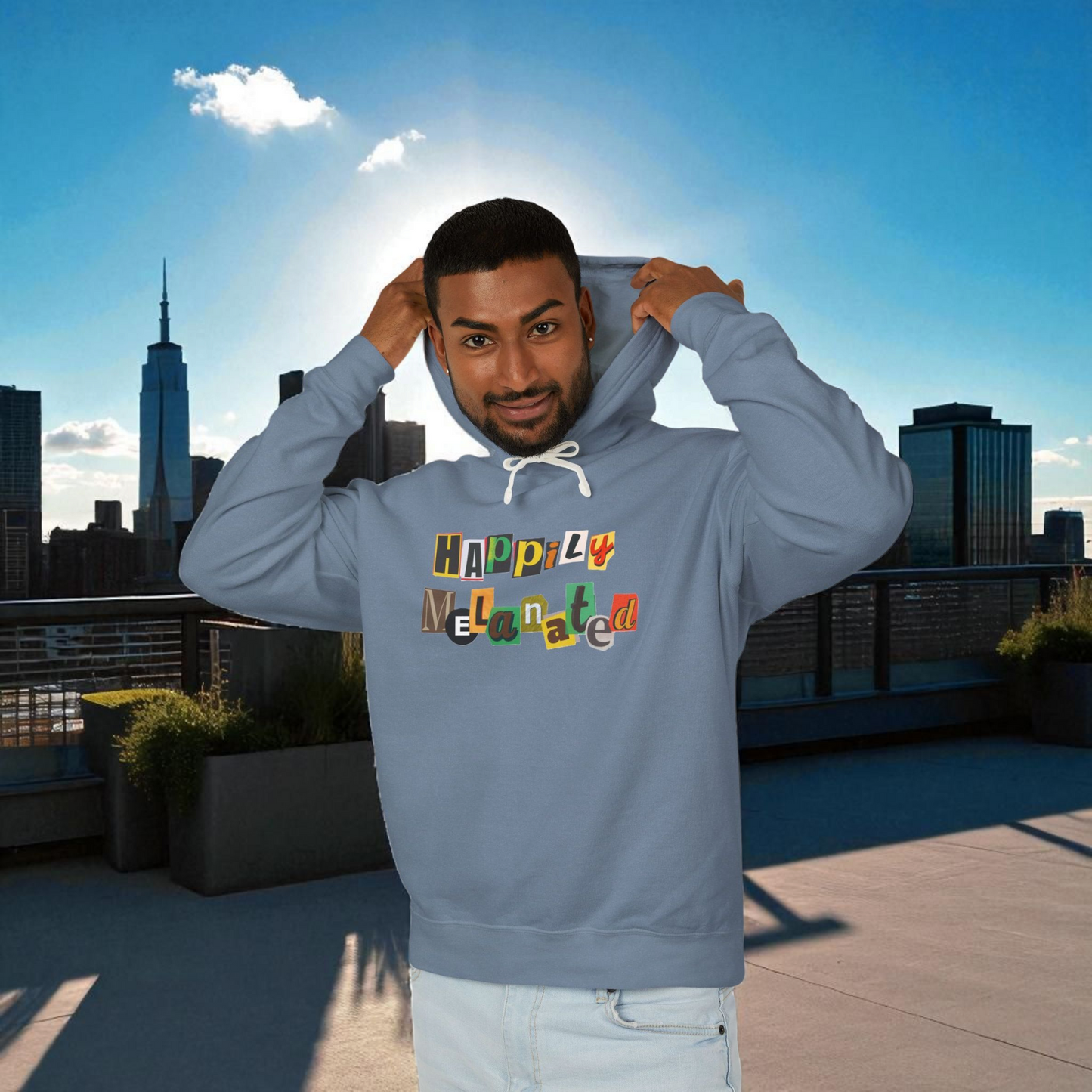 African Continent Art Graphic Unisex Hoodie, Lightweight Sweatshirt