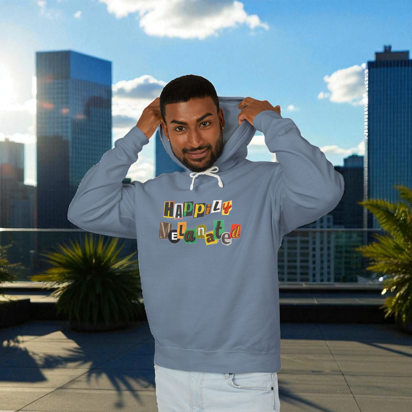 African Continent Art Graphic Unisex Hoodie, Lightweight Sweatshirt