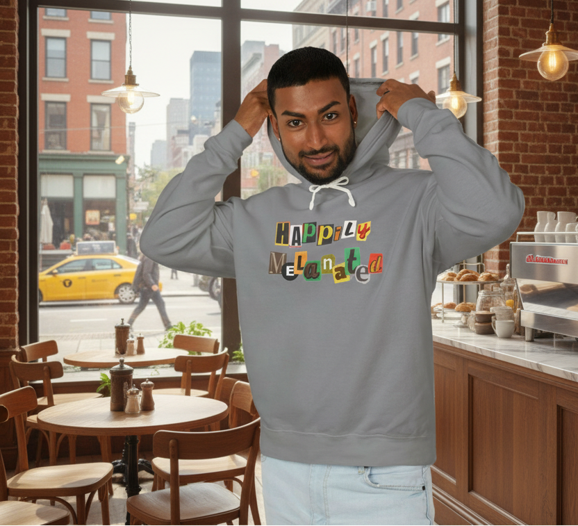 Afrocentric Jazz Music Lightweight Hooded Sweatshirt, Piano Art Graphic, Music Lover Gift