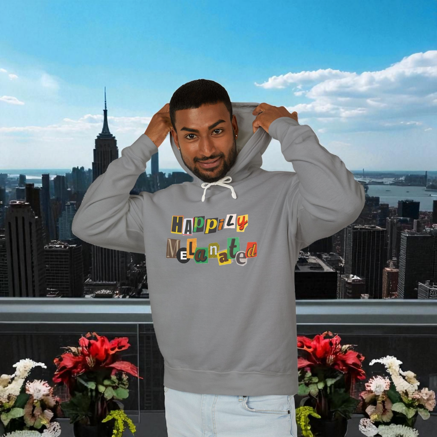 Handcrafted Afro Music Graphic Hoodie - Unisex Lightweight Hooded Sweatshirt, Hipster Hoodie