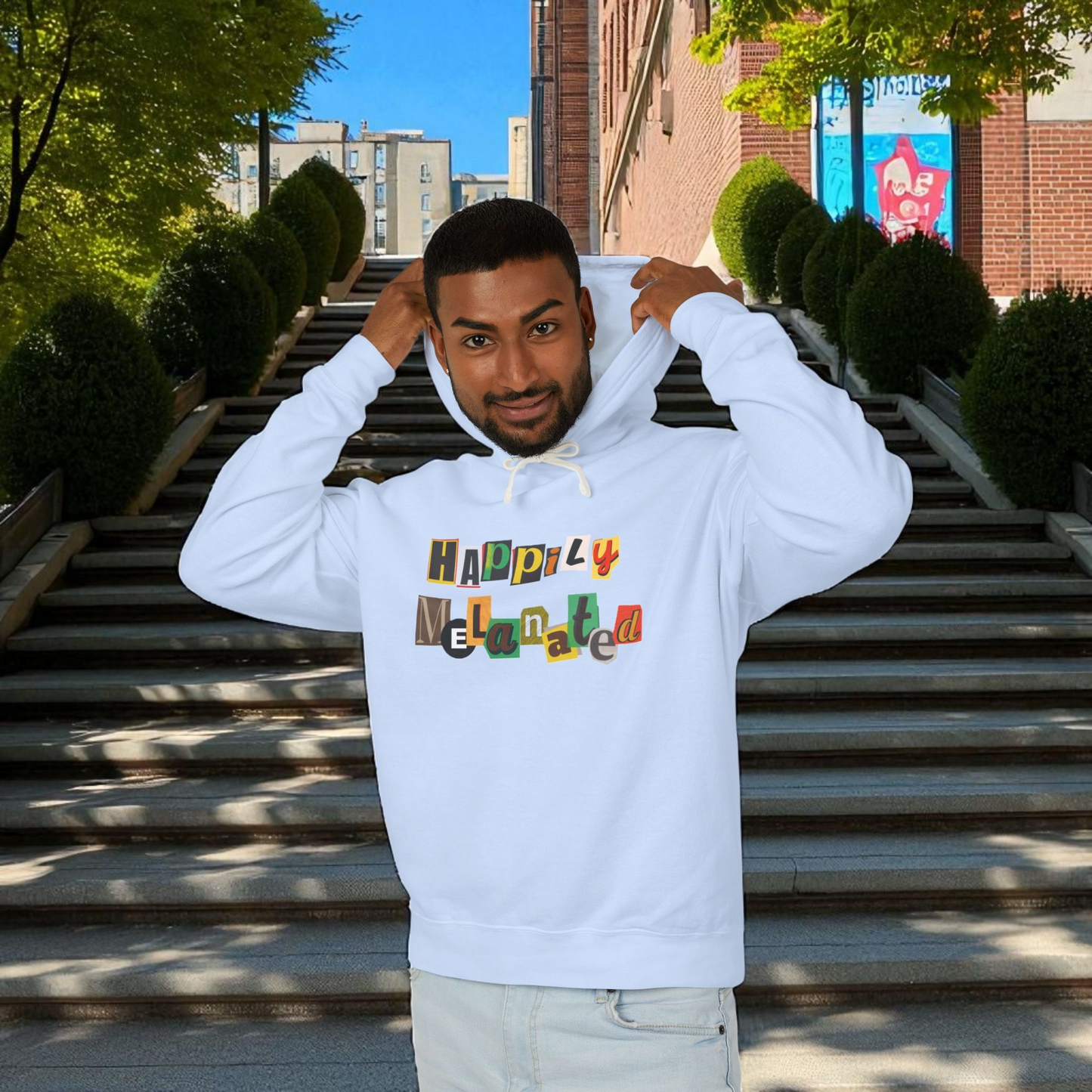 Handcrafted Afro Music Graphic Hoodie - Unisex Lightweight Hooded Sweatshirt, Hipster Hoodie