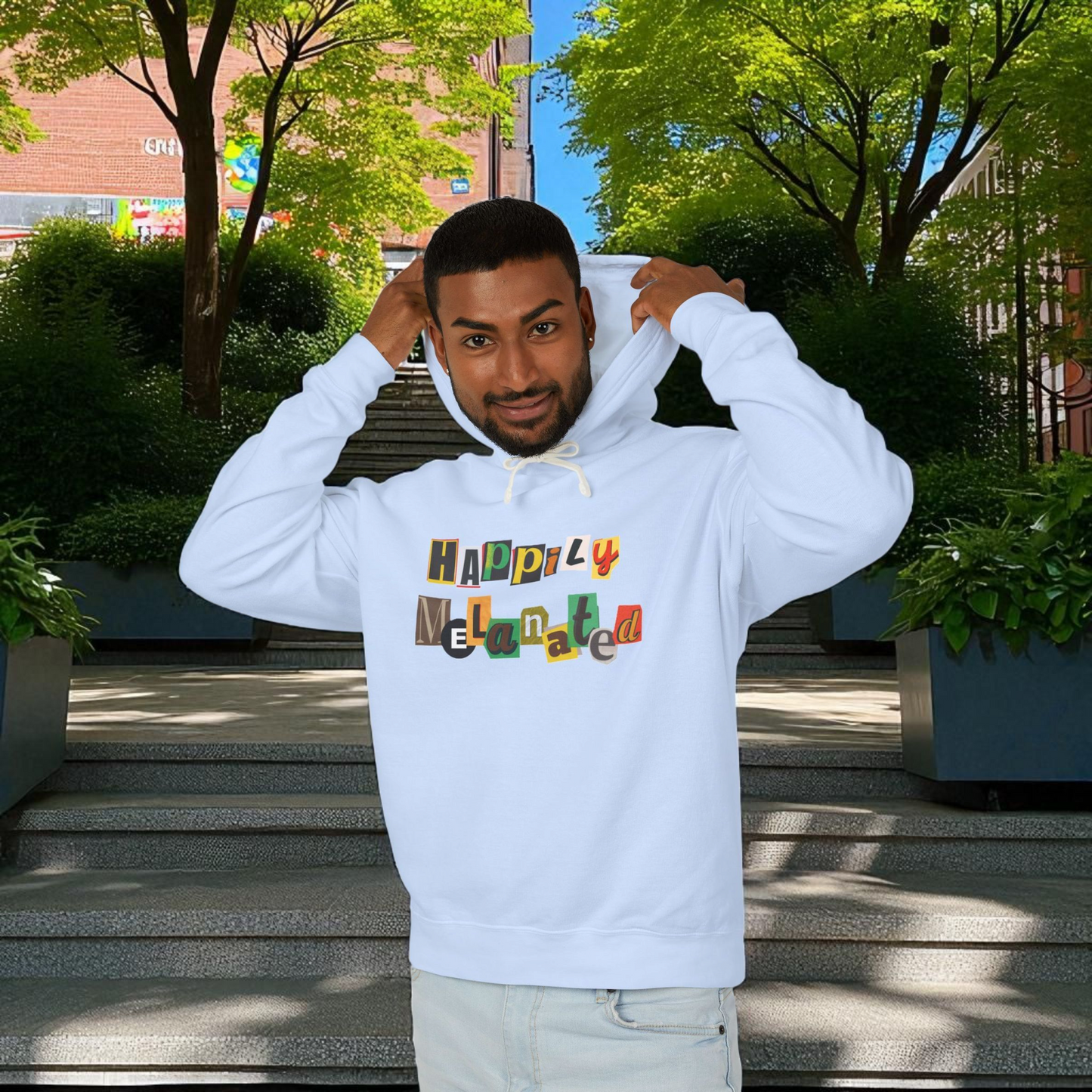 Handcrafted Afro Music Graphic Hoodie - Unisex Lightweight Hooded Sweatshirt, Hipster Hoodie