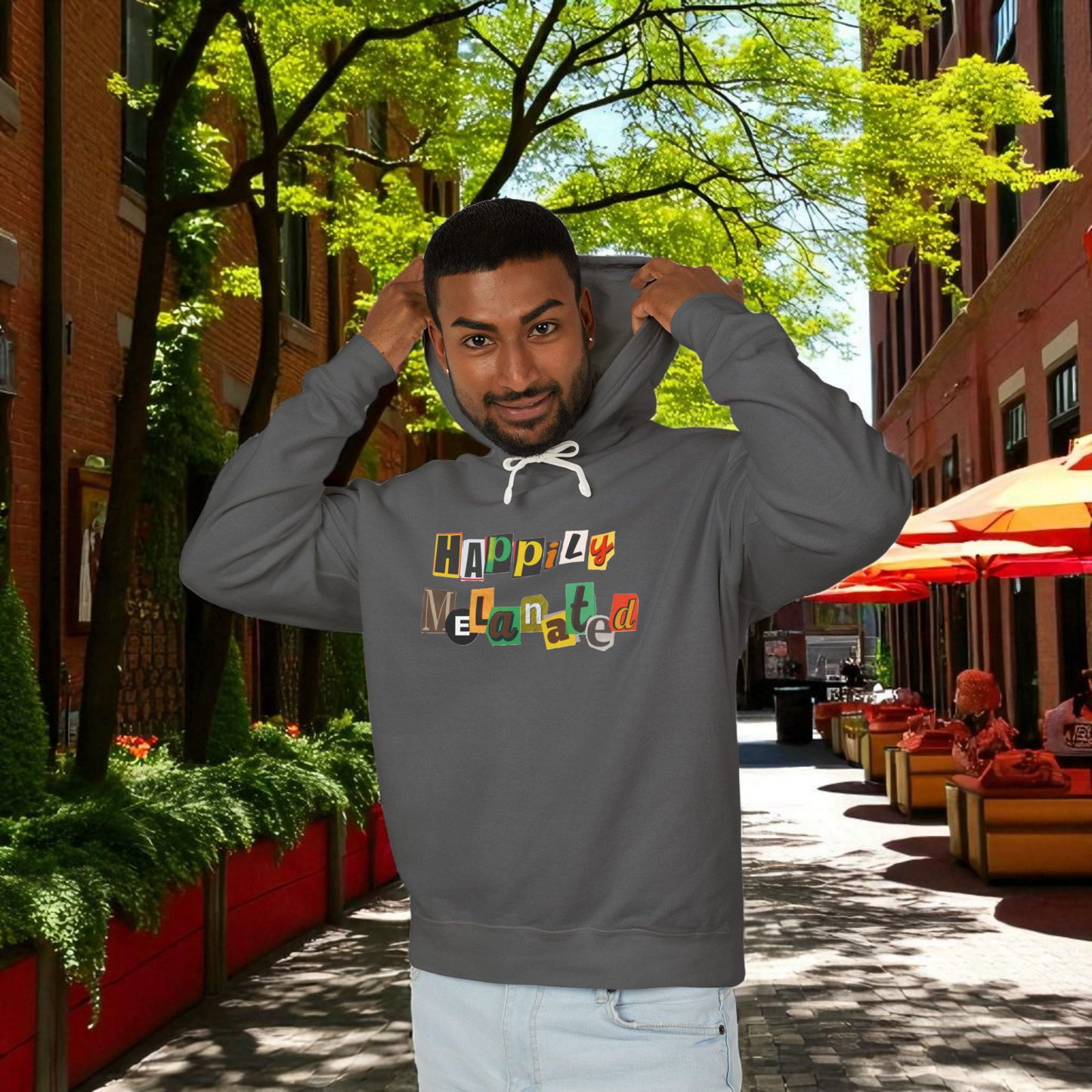 African Continent Art Graphic Unisex Hoodie, Lightweight Sweatshirt