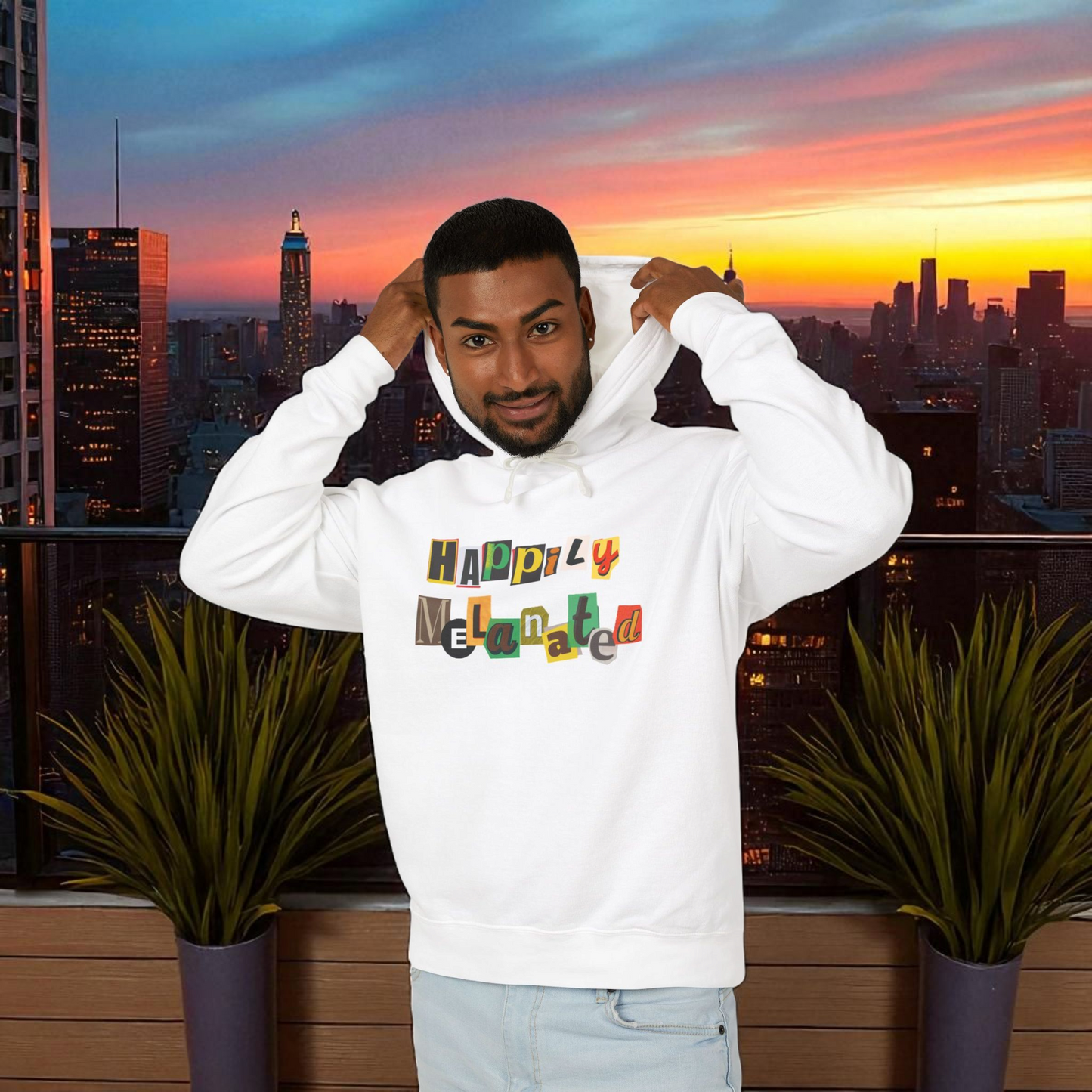 Handcrafted Afro Music Graphic Hoodie - Unisex Lightweight Hooded Sweatshirt, Hipster Hoodie