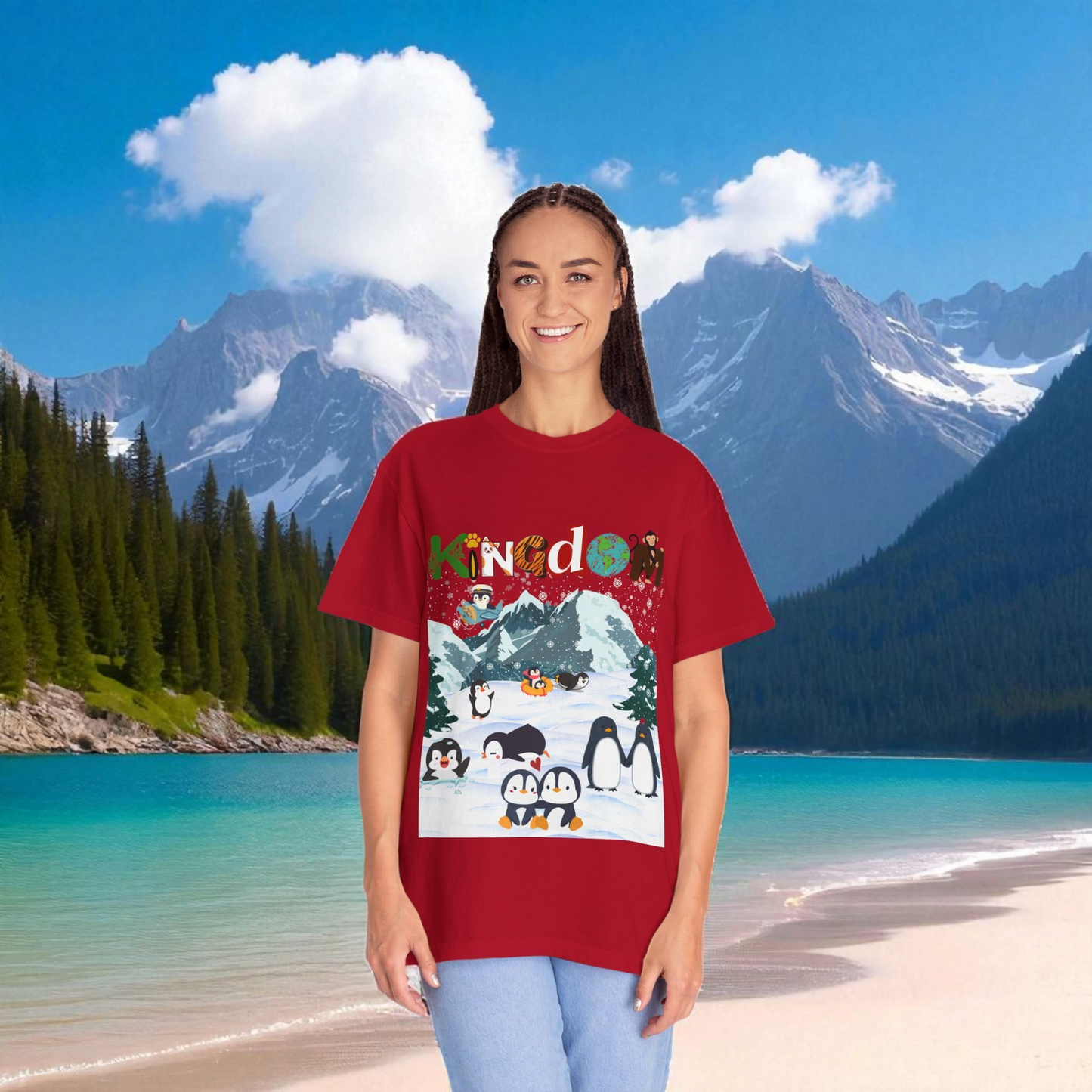Arctic Life Penguin Graphic Unisex T-Shirt, Nature Theme, Wildlife Tee Shirt, Animal Lover Tee