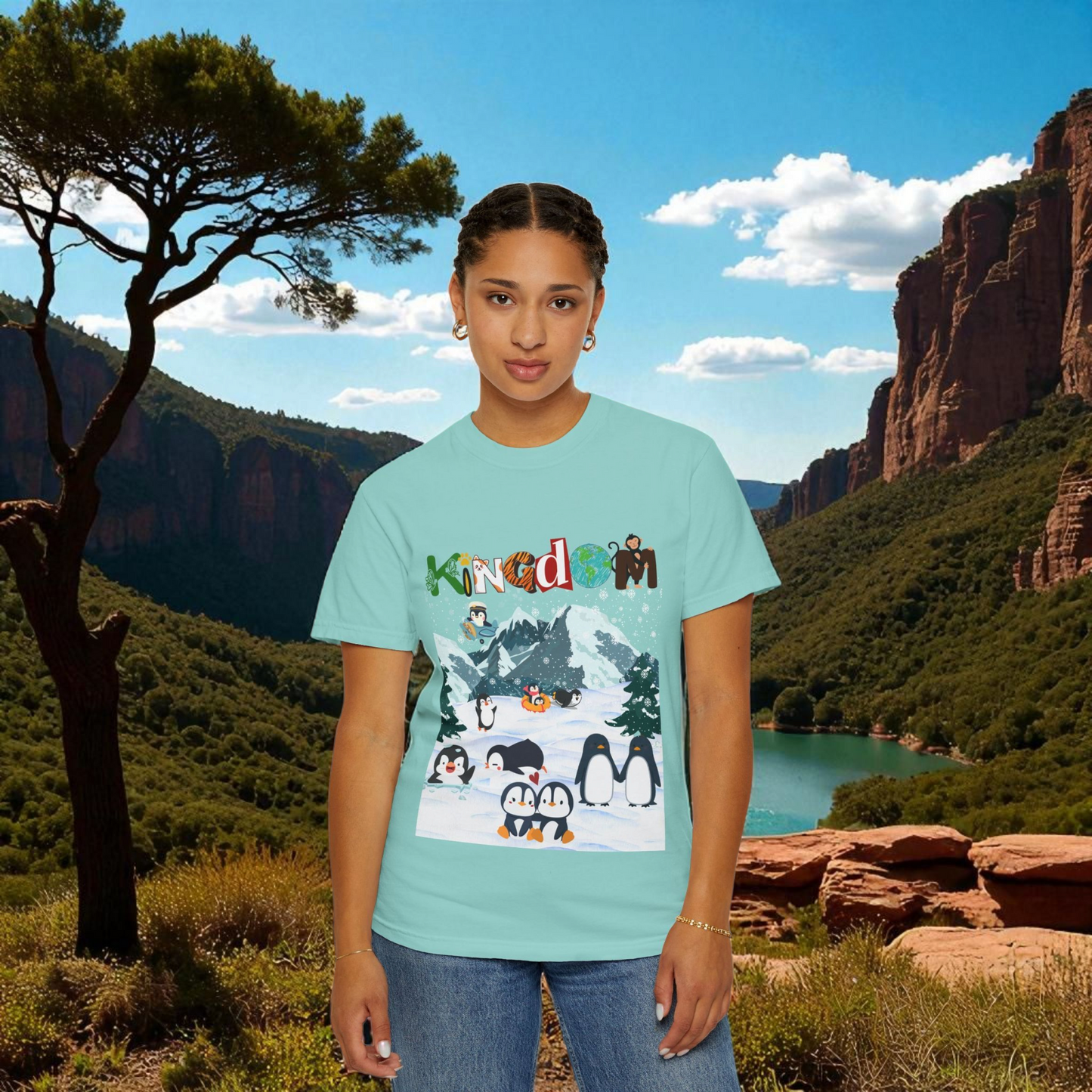 Arctic Life Penguin Graphic Unisex T-Shirt, Nature Theme, Wildlife Tee Shirt, Animal Lover Tee