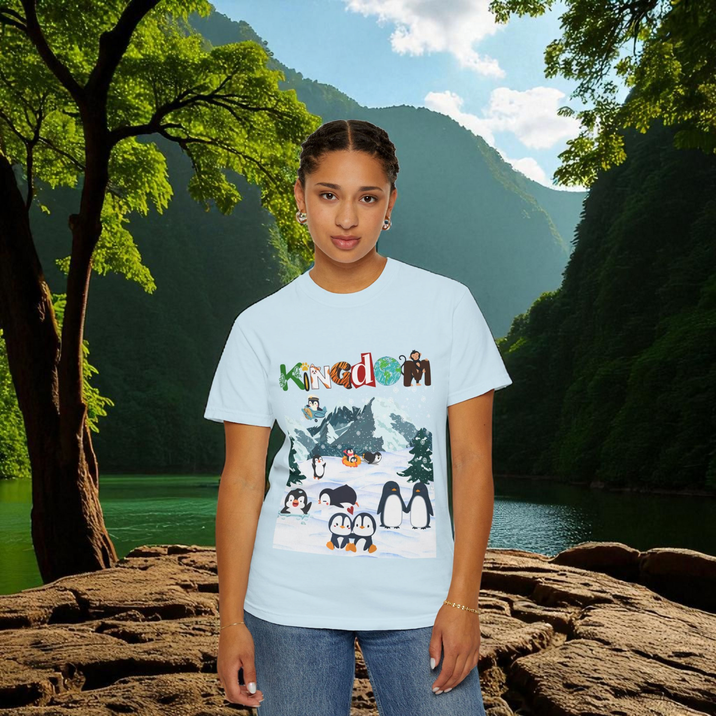 Arctic Life Penguin Graphic Unisex T-Shirt, Nature Theme, Wildlife Tee Shirt, Animal Lover Tee