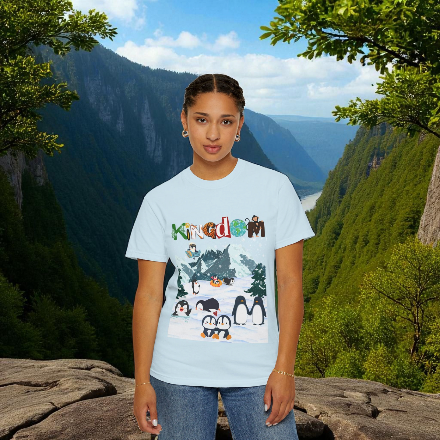Arctic Life Penguin Graphic Unisex T-Shirt, Nature Theme, Wildlife Tee Shirt, Animal Lover Tee