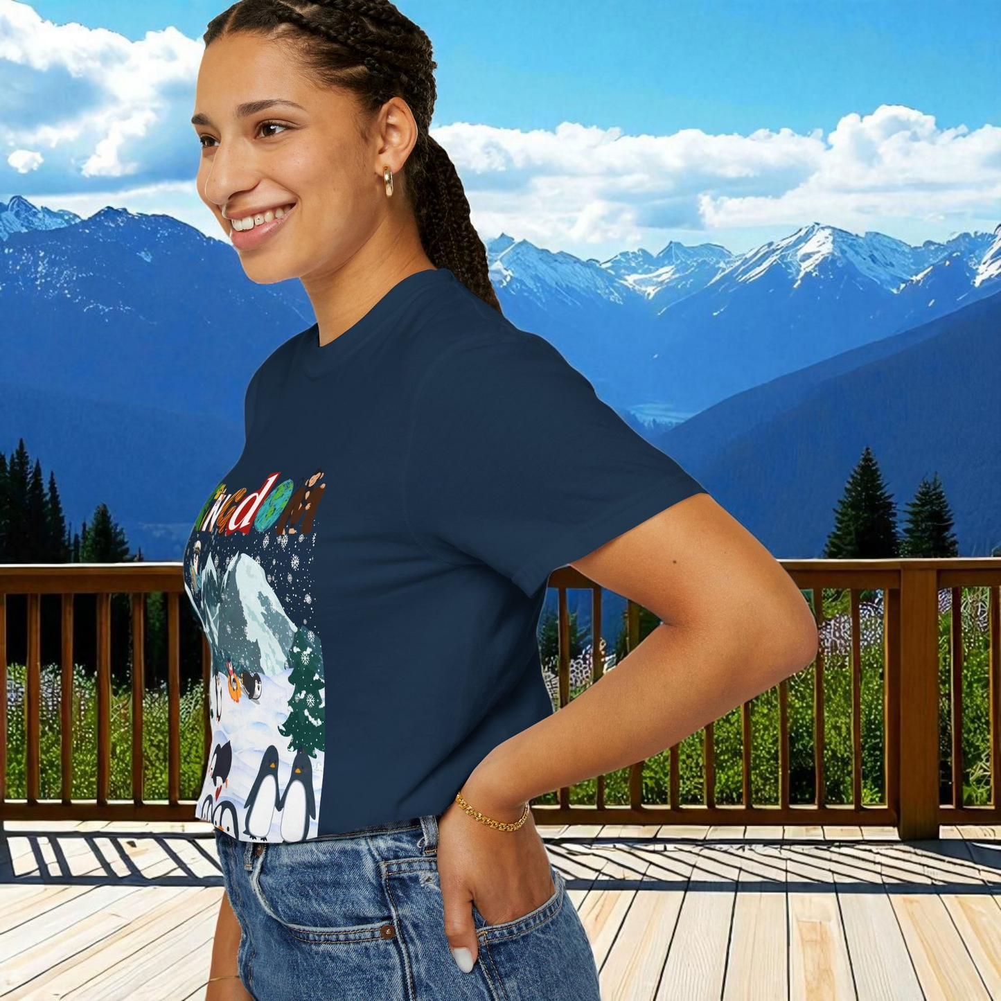 Arctic Life Penguin Graphic Unisex T-Shirt, Nature Theme, Wildlife Tee Shirt, Animal Lover Tee