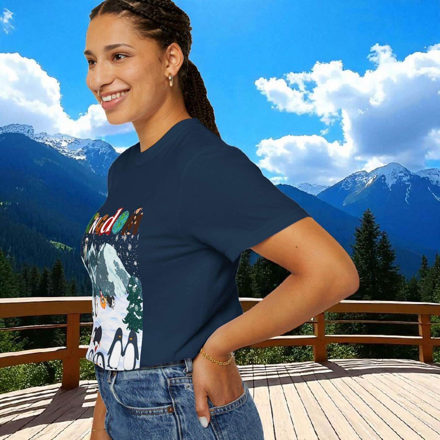 Arctic Life Penguin Graphic Unisex T-Shirt, Nature Theme, Wildlife Tee Shirt, Animal Lover Tee