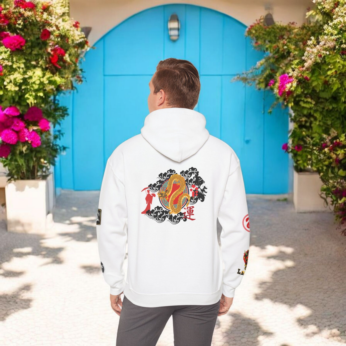 Dragon Ninja Themed Graphic Unisex Hoodie