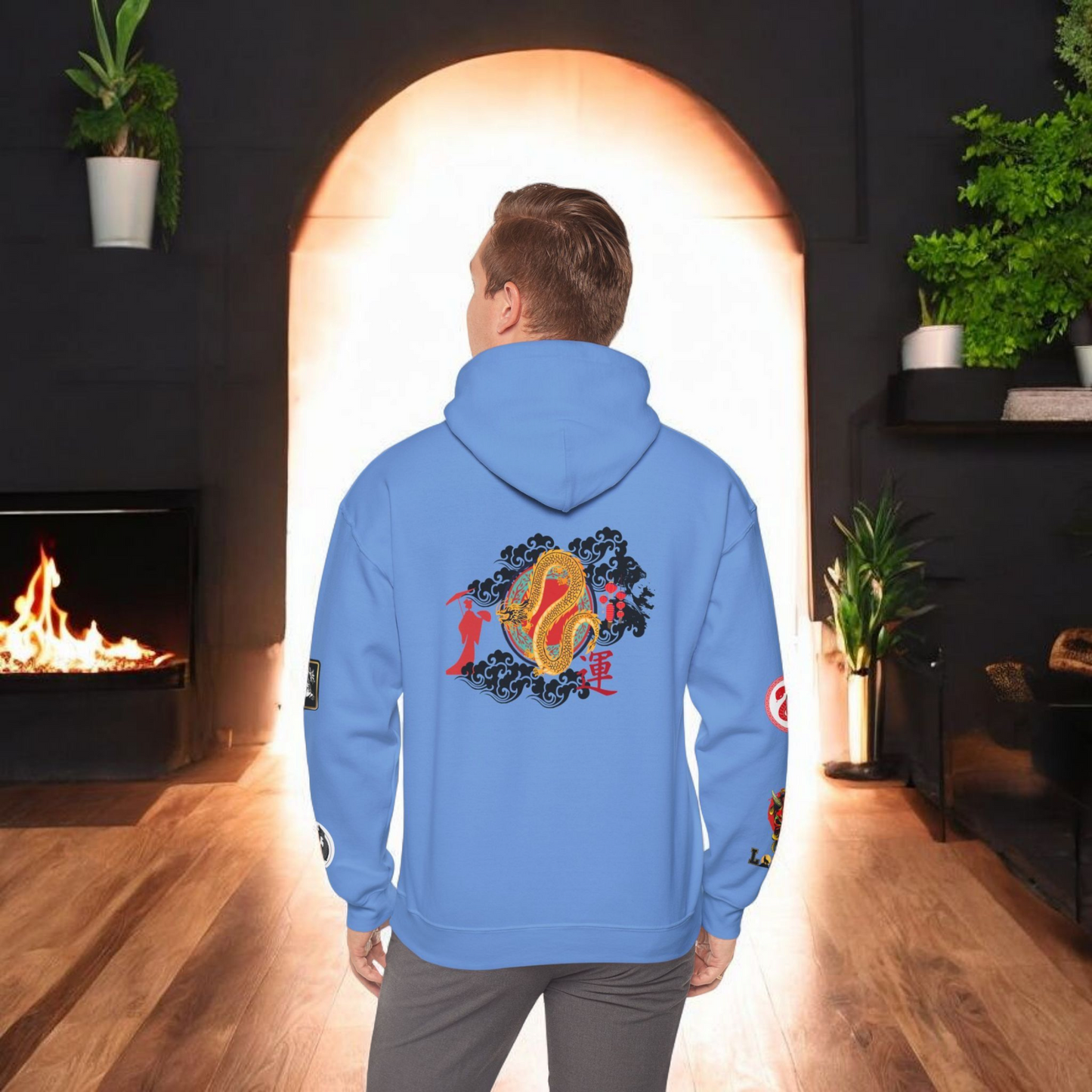 Dragon Ninja Themed Graphic Unisex Hoodie