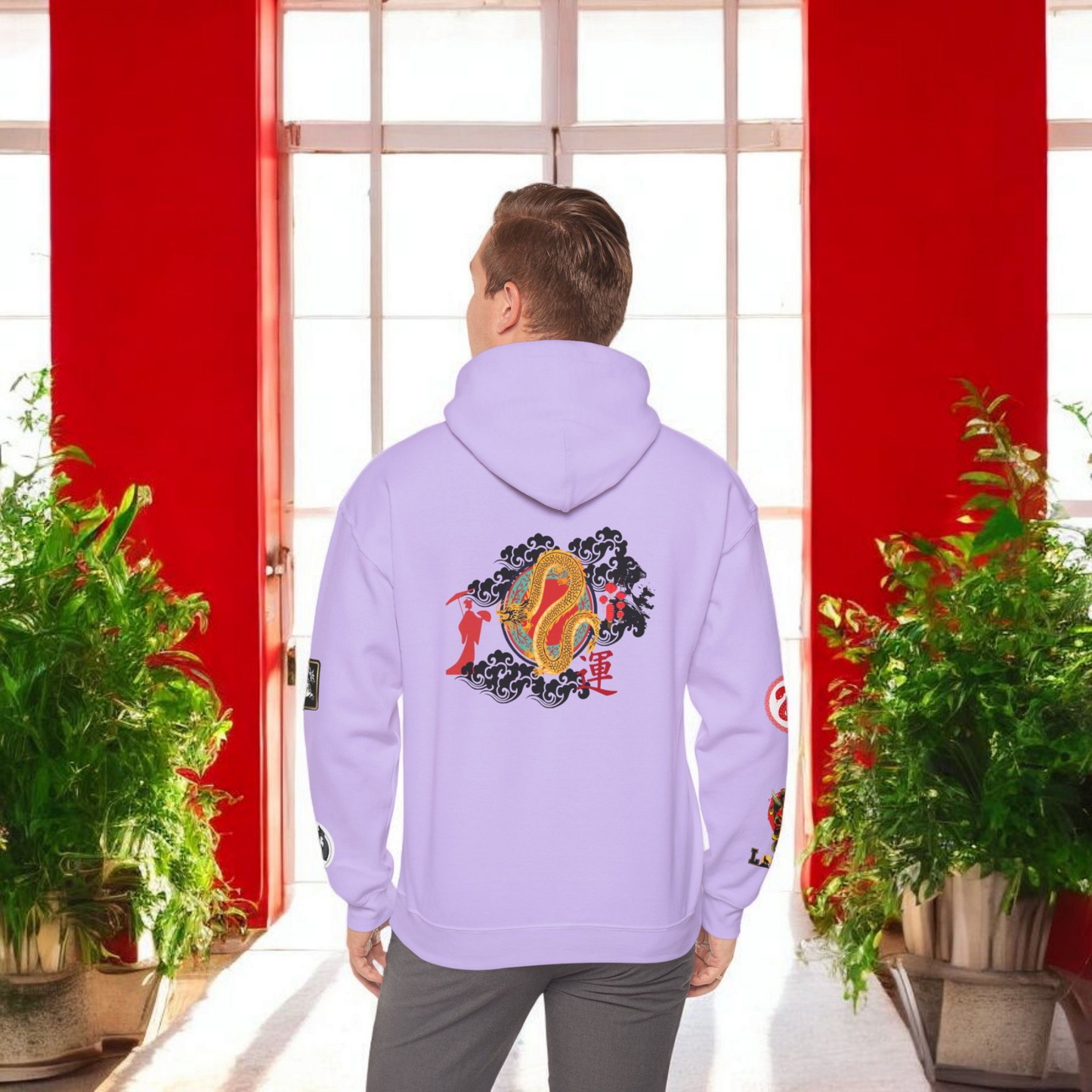 Dragon Ninja Themed Graphic Unisex Hoodie