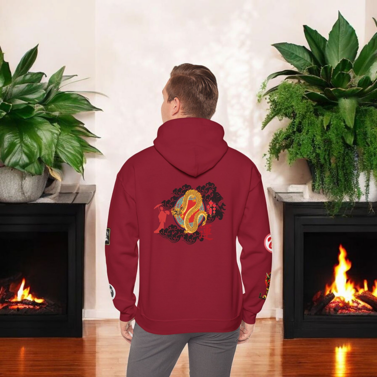 Dragon Ninja Themed Graphic Unisex Hoodie