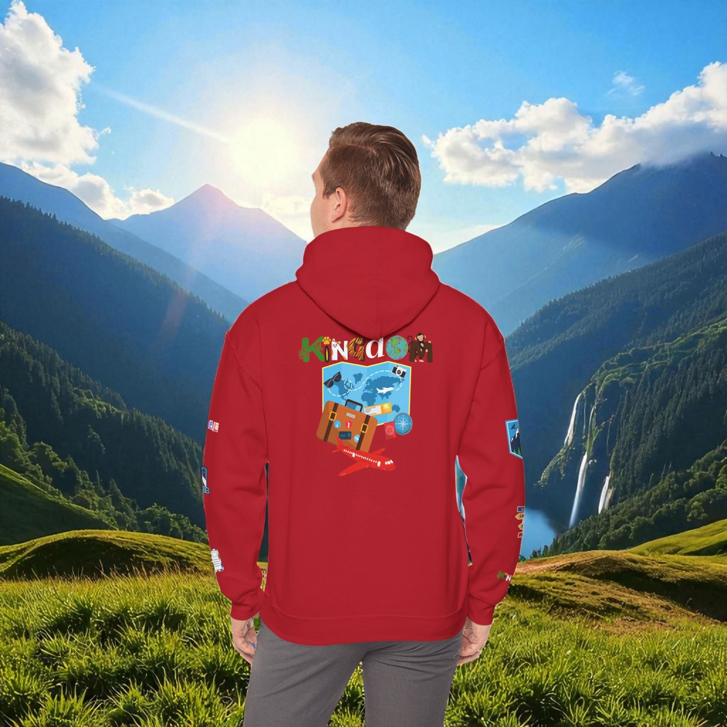 Vacation Theme Graphic Unisex Hoodie, Travel Enthusiast Sweatshirt, Wanderlust Hooded Pullover