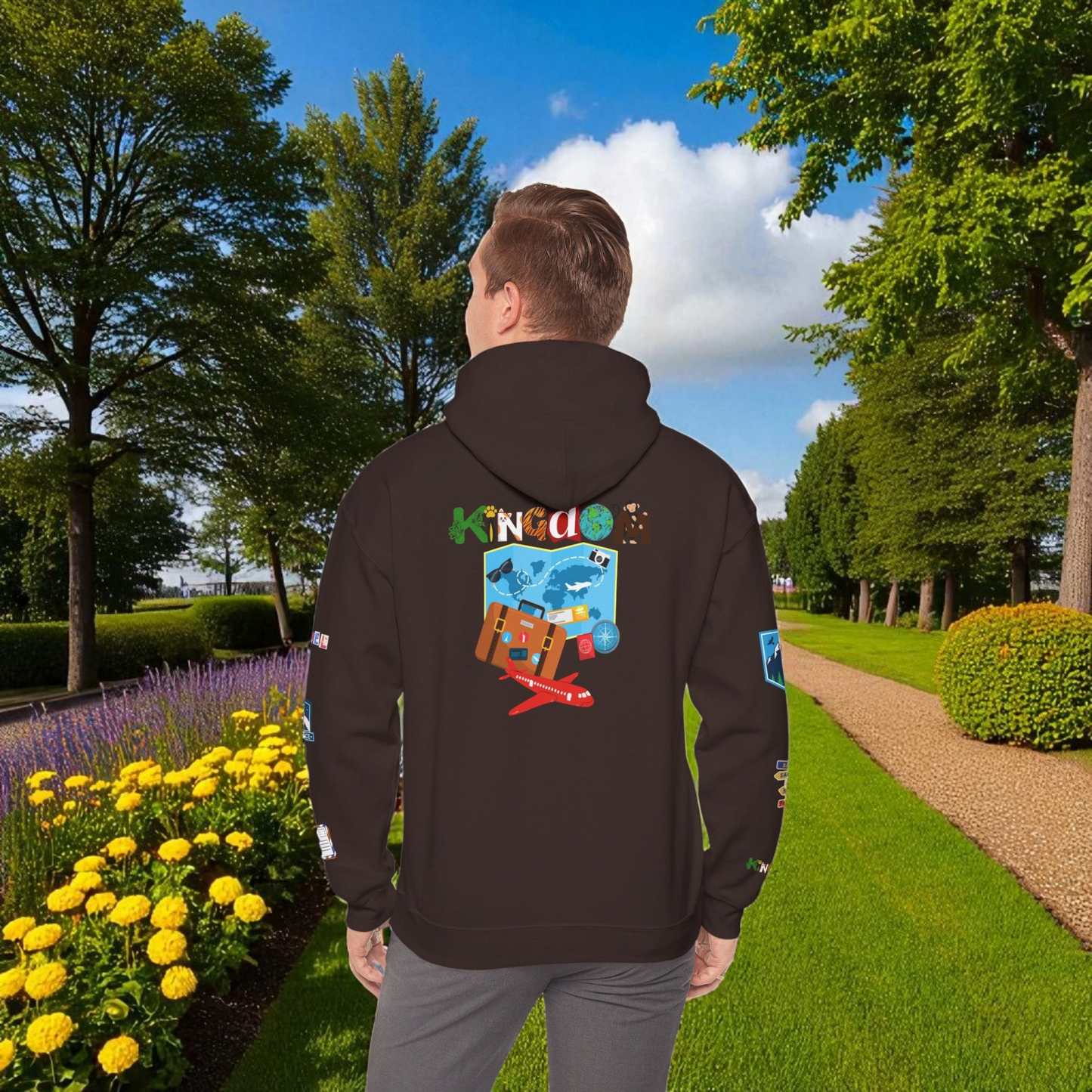 Vacation Theme Graphic Unisex Hoodie, Travel Enthusiast Sweatshirt, Wanderlust Hooded Pullover