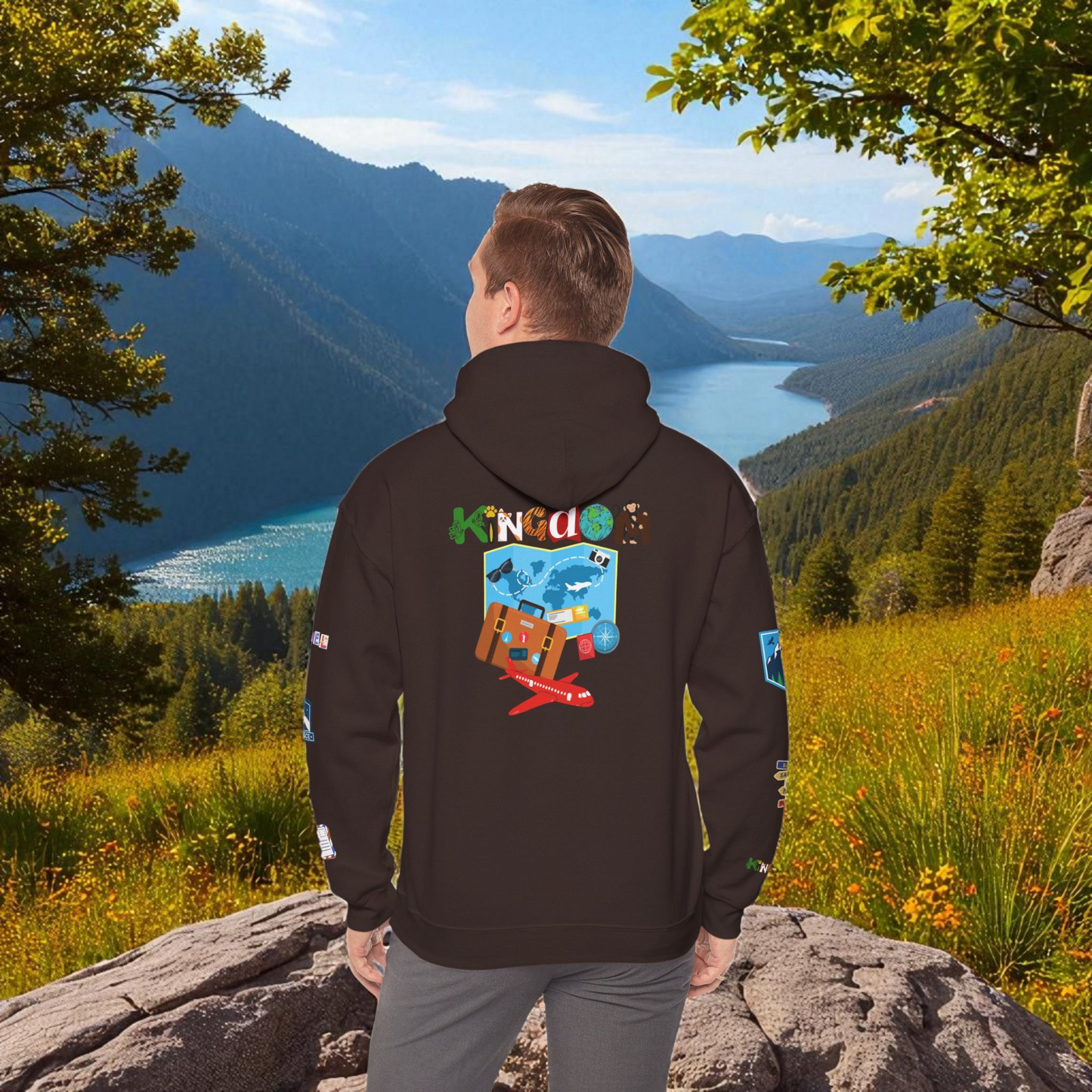 Vacation Theme Graphic Unisex Hoodie, Travel Enthusiast Sweatshirt, Wanderlust Hooded Pullover