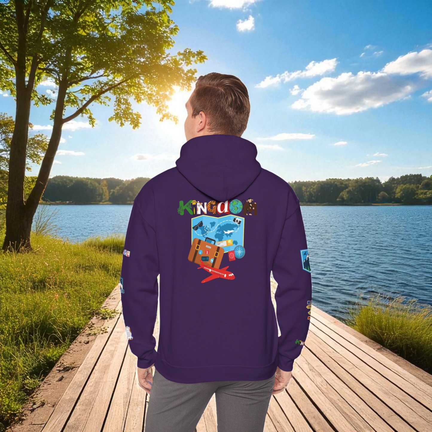 Vacation Theme Graphic Unisex Hoodie, Travel Enthusiast Sweatshirt, Wanderlust Hooded Pullover