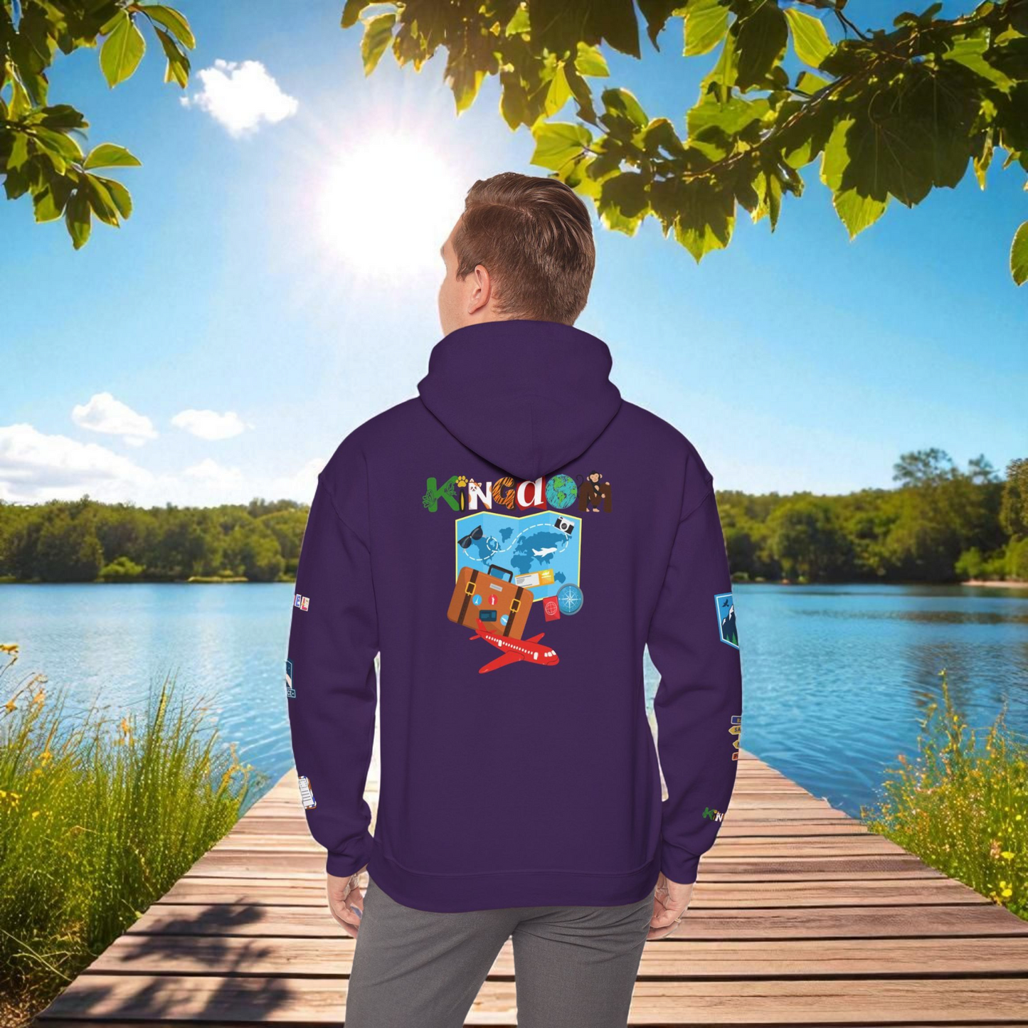 Vacation Theme Graphic Unisex Hoodie, Travel Enthusiast Sweatshirt, Wanderlust Hooded Pullover
