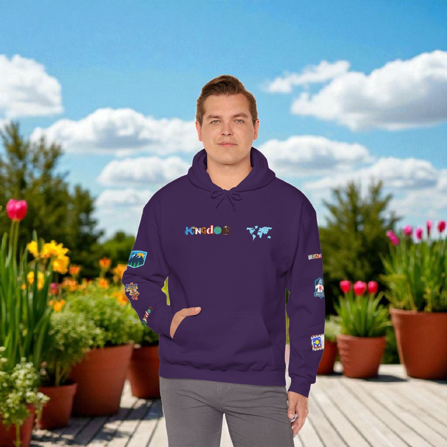Vacation Theme Graphic Unisex Hoodie, Travel Enthusiast Sweatshirt, Wanderlust Hooded Pullover