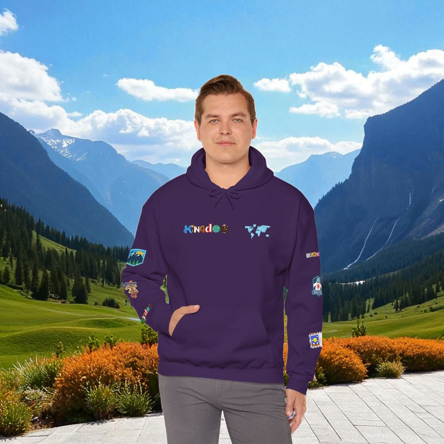 Vacation Theme Graphic Unisex Hoodie, Travel Enthusiast Sweatshirt, Wanderlust Hooded Pullover
