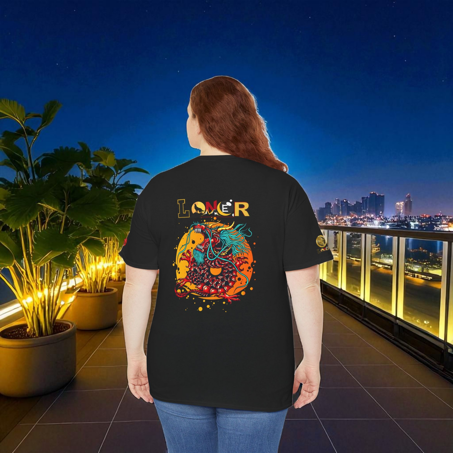 Dragon Graphic Tee, Loner Themed Unisex Shirt, Dragon Art T-Shirt, Mythical Creature Top