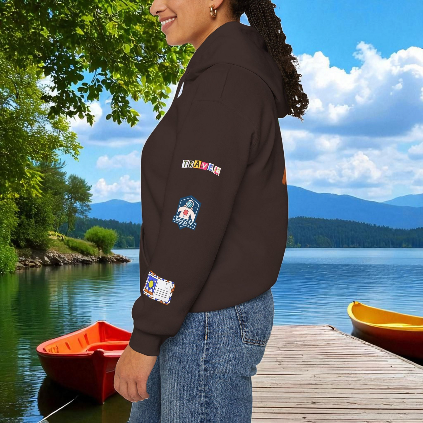 Vacation Theme Graphic Unisex Hoodie, Travel Enthusiast Sweatshirt, Wanderlust Hooded Pullover