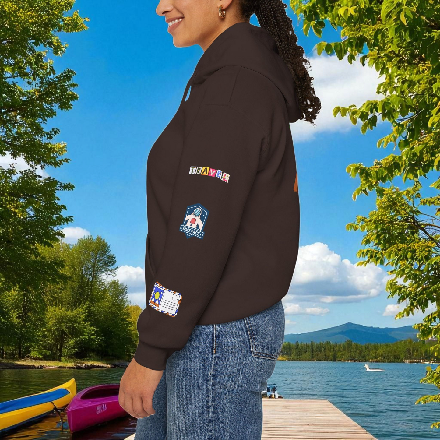 Vacation Theme Graphic Unisex Hoodie, Travel Enthusiast Sweatshirt, Wanderlust Hooded Pullover