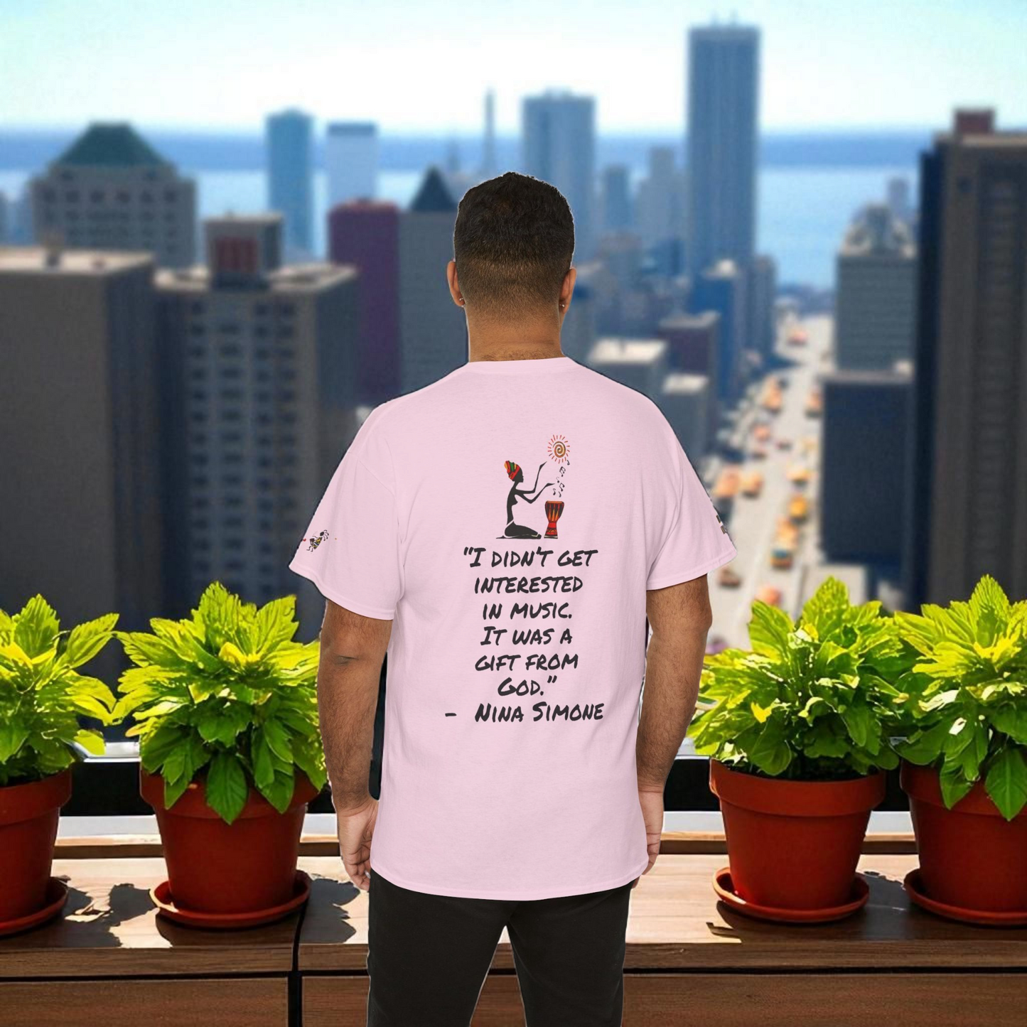 Afro Jazz Singer Graphic T-Shirt, Black History Music Tee, Unisex Garment-Dyed Shirt