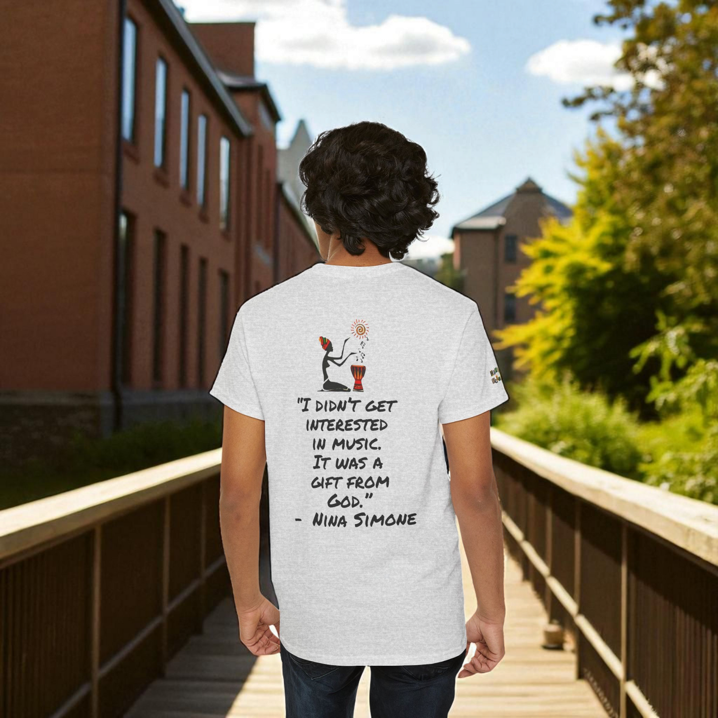 Afro Music Unisex Graphic Tee, Piano Art, Jazz Singer Shirt, Music Lover Gift