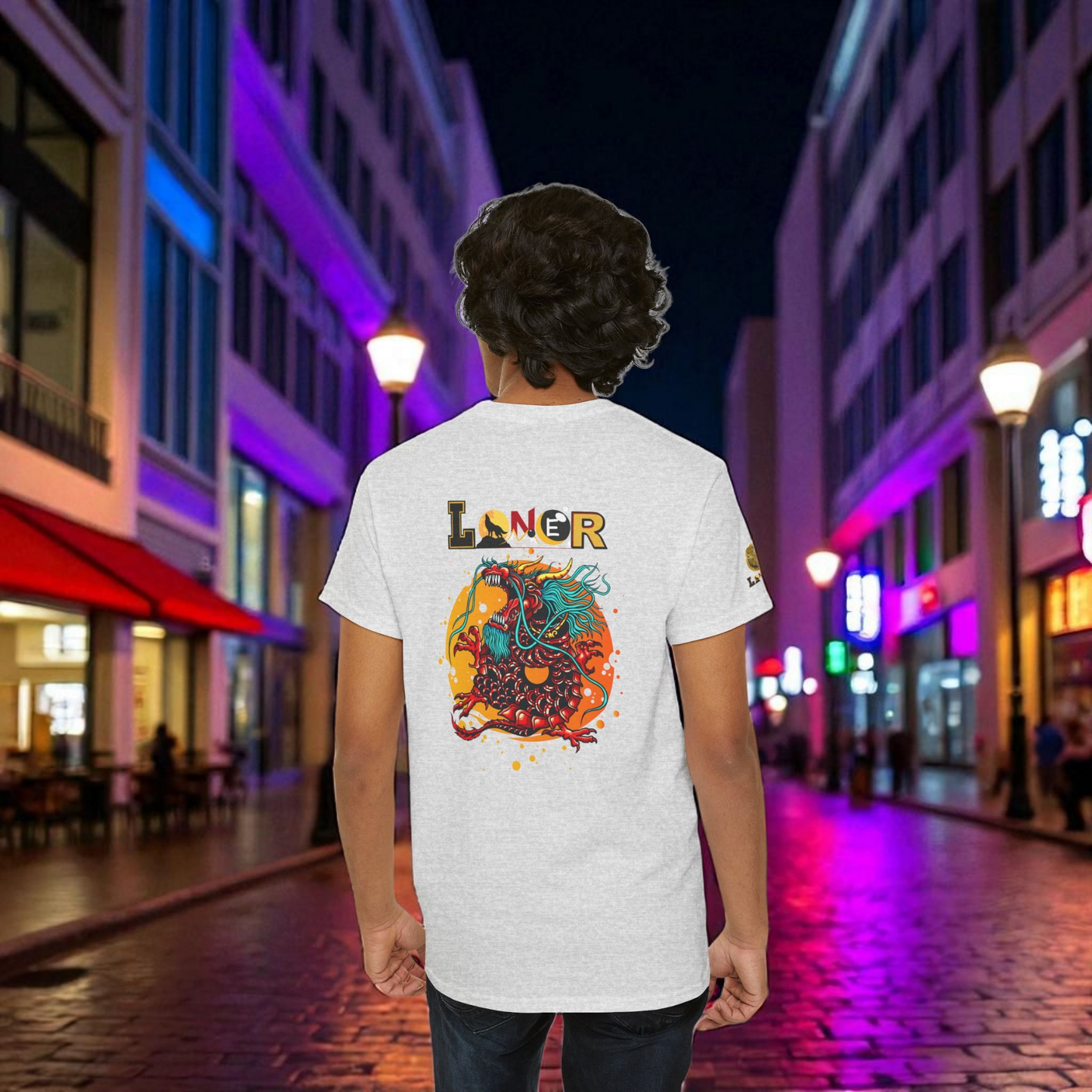 Dragon Graphic Tee, Loner Themed Unisex Shirt, Dragon Art T-Shirt, Mythical Creature Top