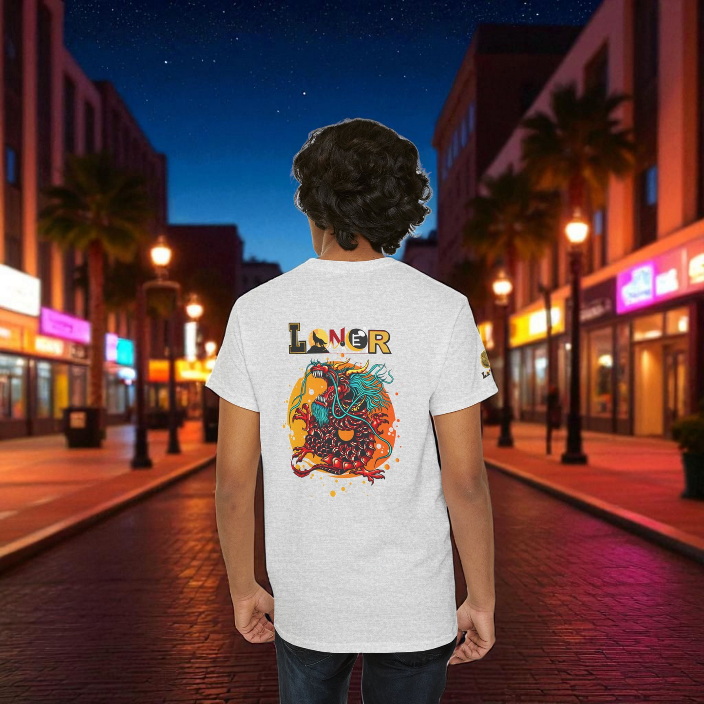 Dragon Graphic Tee, Loner Themed Unisex Shirt, Dragon Art T-Shirt, Mythical Creature Top