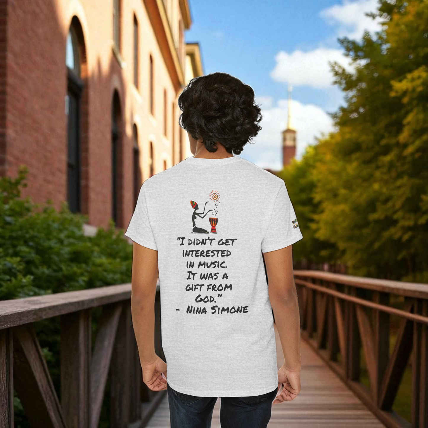 Afro Music Unisex Graphic Tee, Piano Art, Jazz Singer Shirt, Music Lover Gift