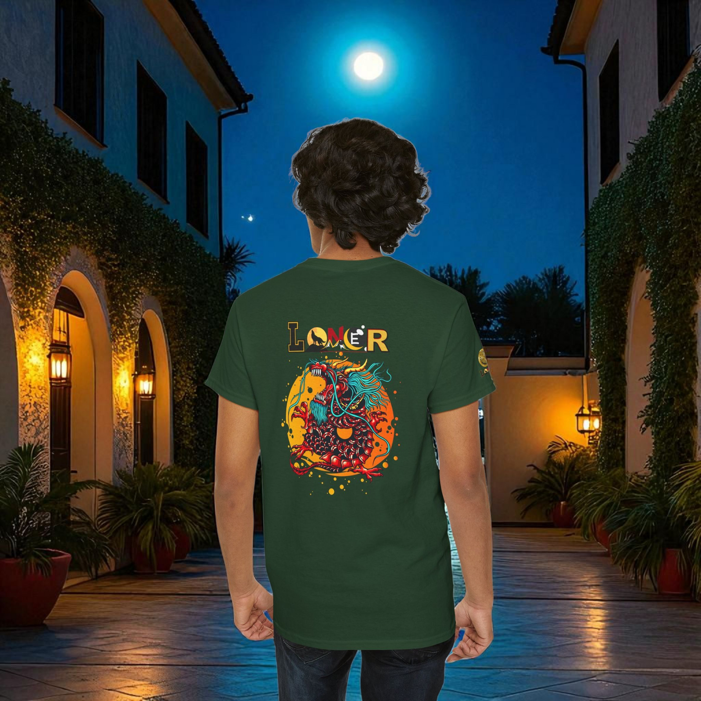 Dragon Graphic Tee, Loner Themed Unisex Shirt, Dragon Art T-Shirt, Mythical Creature Top