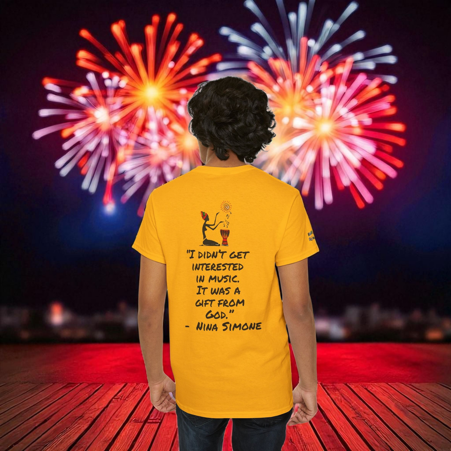 Afro Music Unisex Graphic Tee, Piano Art, Jazz Singer Shirt, Music Lover Gift
