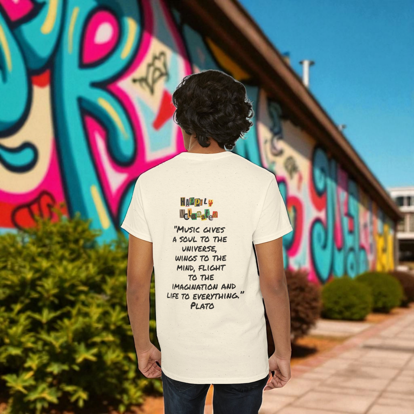 Guitar Art Tribal Masks Unisex Tee, Music Lover Graphic Shirt, Unique Handcrafted Tee