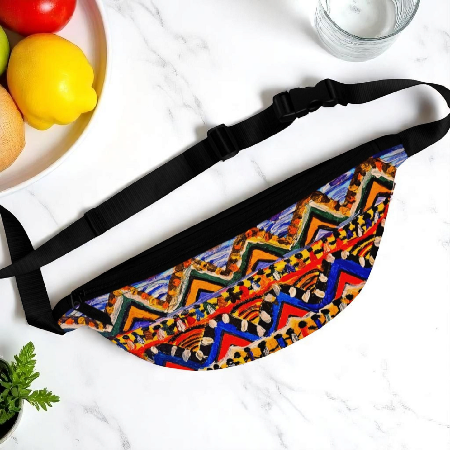 Bohemian Chic Handcrafted Tribal Fanny Pack - Artisan Textile Waist Bag
