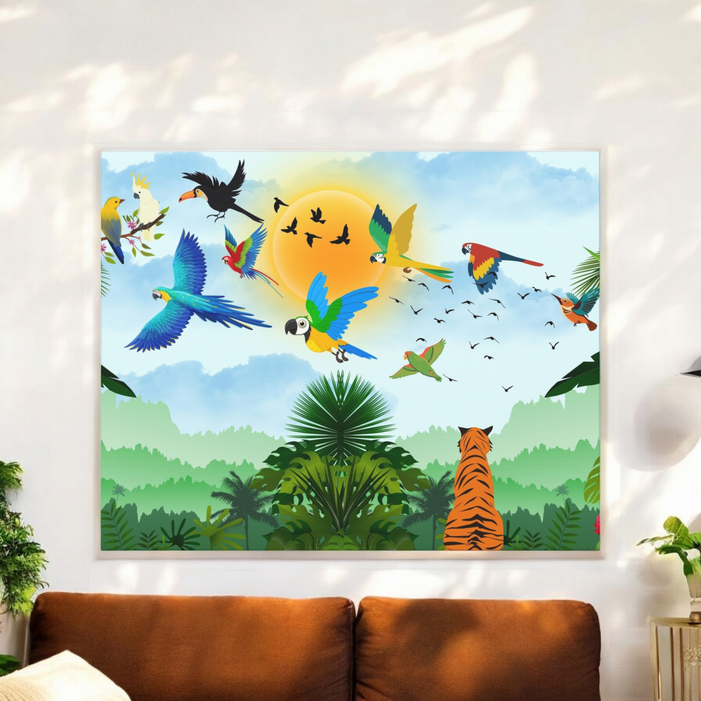 Tropical Bird Canvas, Rainforest, Wild Life Wall Art, Home Decor, Gallery Wrap