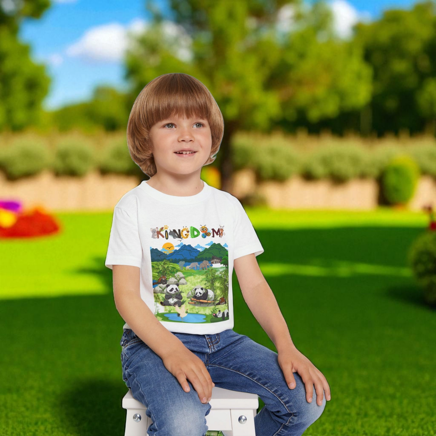 Wild Animals Graphic Toddler T-Shirt, Nature Theme Jungle Safari Shirt