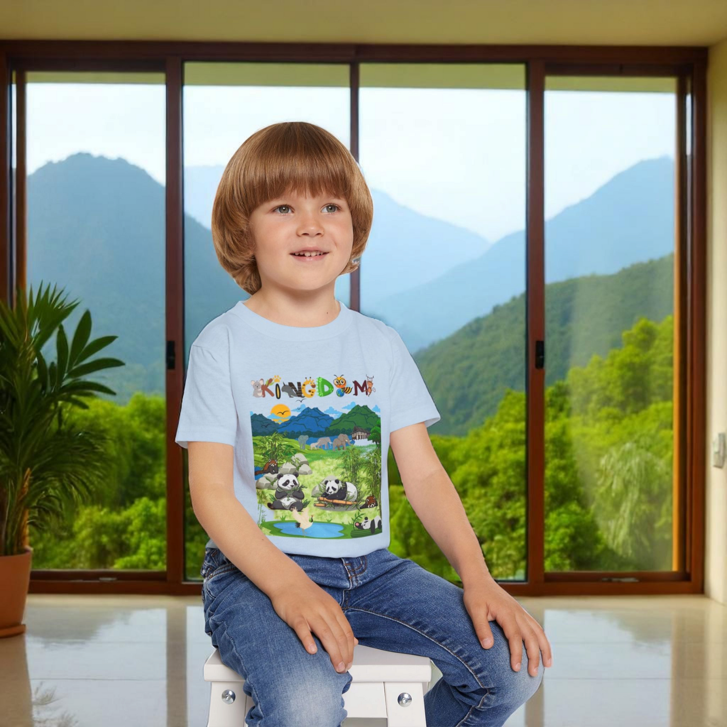Wild Animals Graphic Toddler T-Shirt, Nature Theme Jungle Safari Shirt